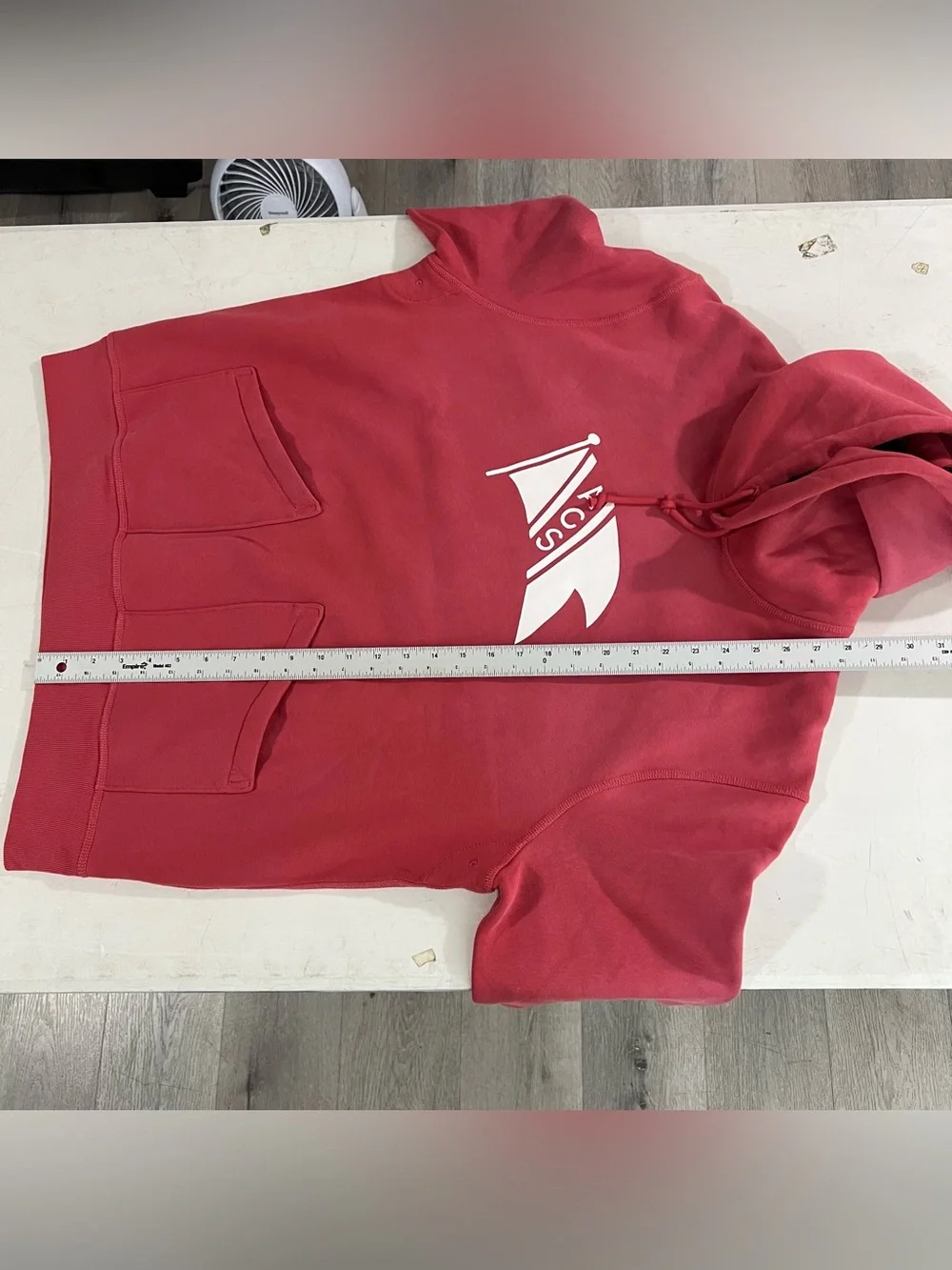 J. Crew x Atlantic Coastal Supplies ACS Graphic Fleece Hoodie Mens Large Red NWT